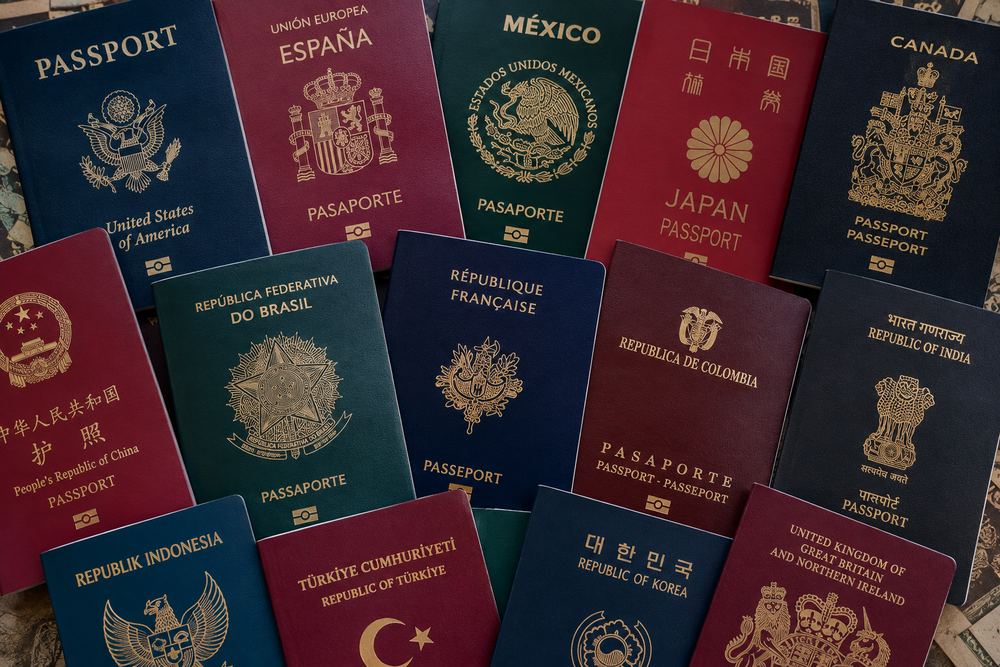 Passports from many countries